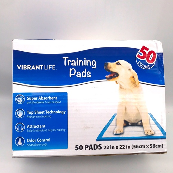 Vibrant Life Training Pads Puppy 50 Pads—22”x 22”